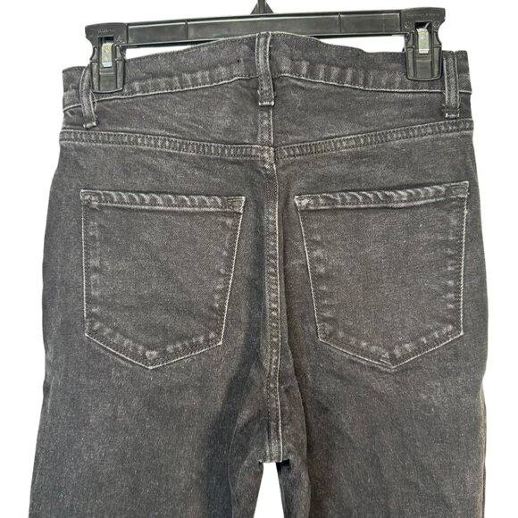 Fashion Nova Black Distressed Mom High Waisted Jeans Pants Straight Leg Size 5 - Picture 6 of 7